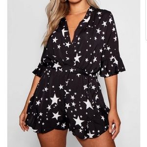 Boohoo Star Frill Romper- 14